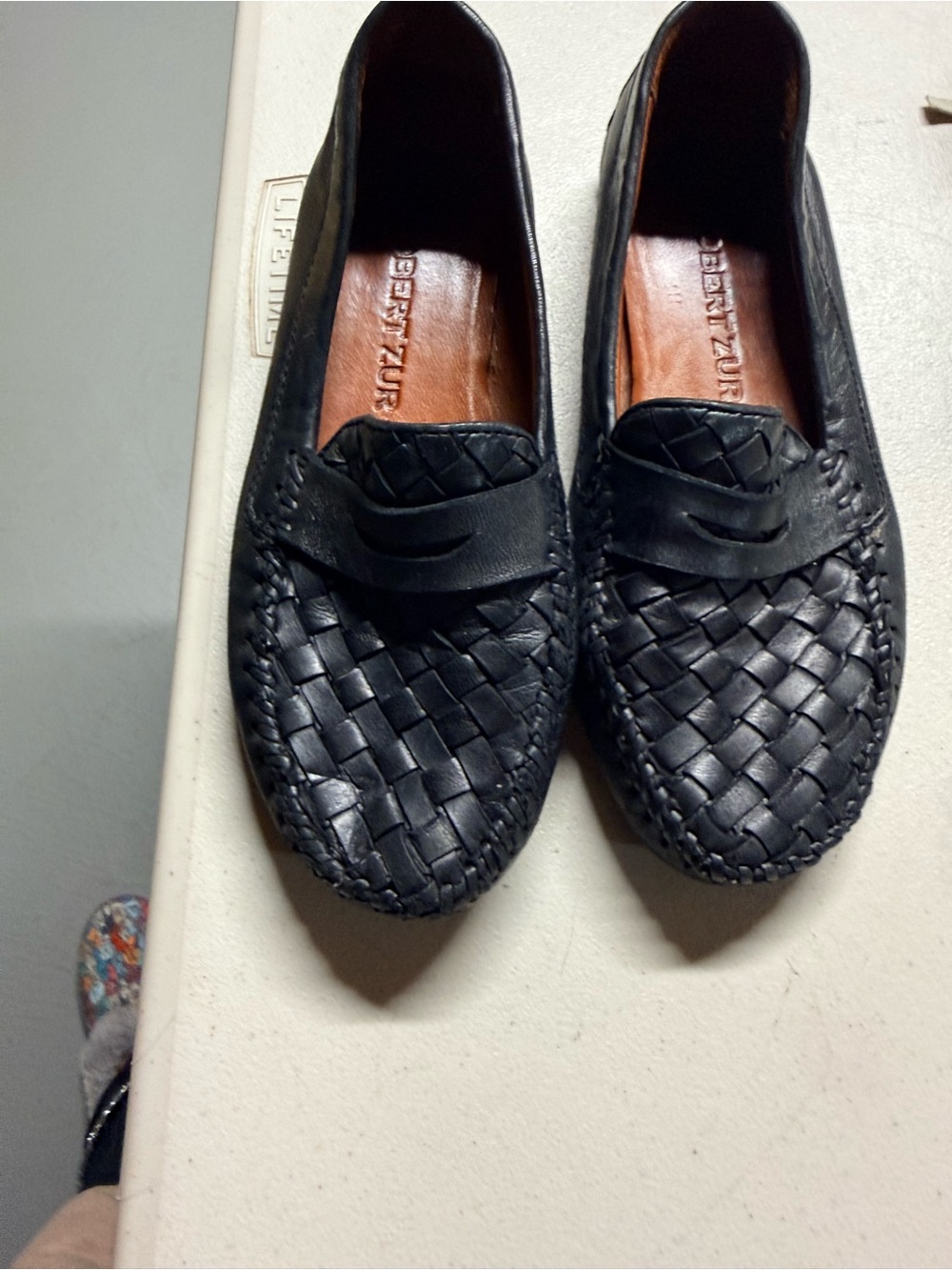 Black, soft, leather, driving shoes